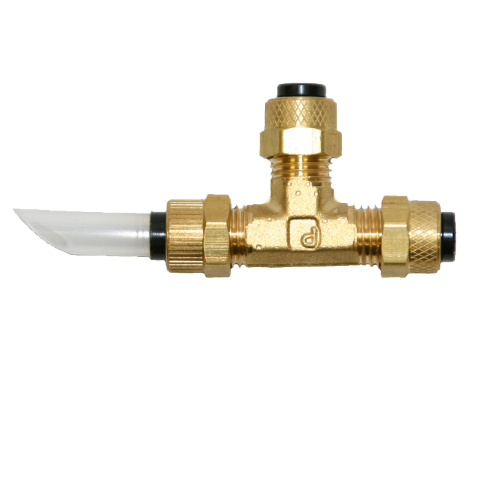 Venturi Tee 1/4 In Tube Brass